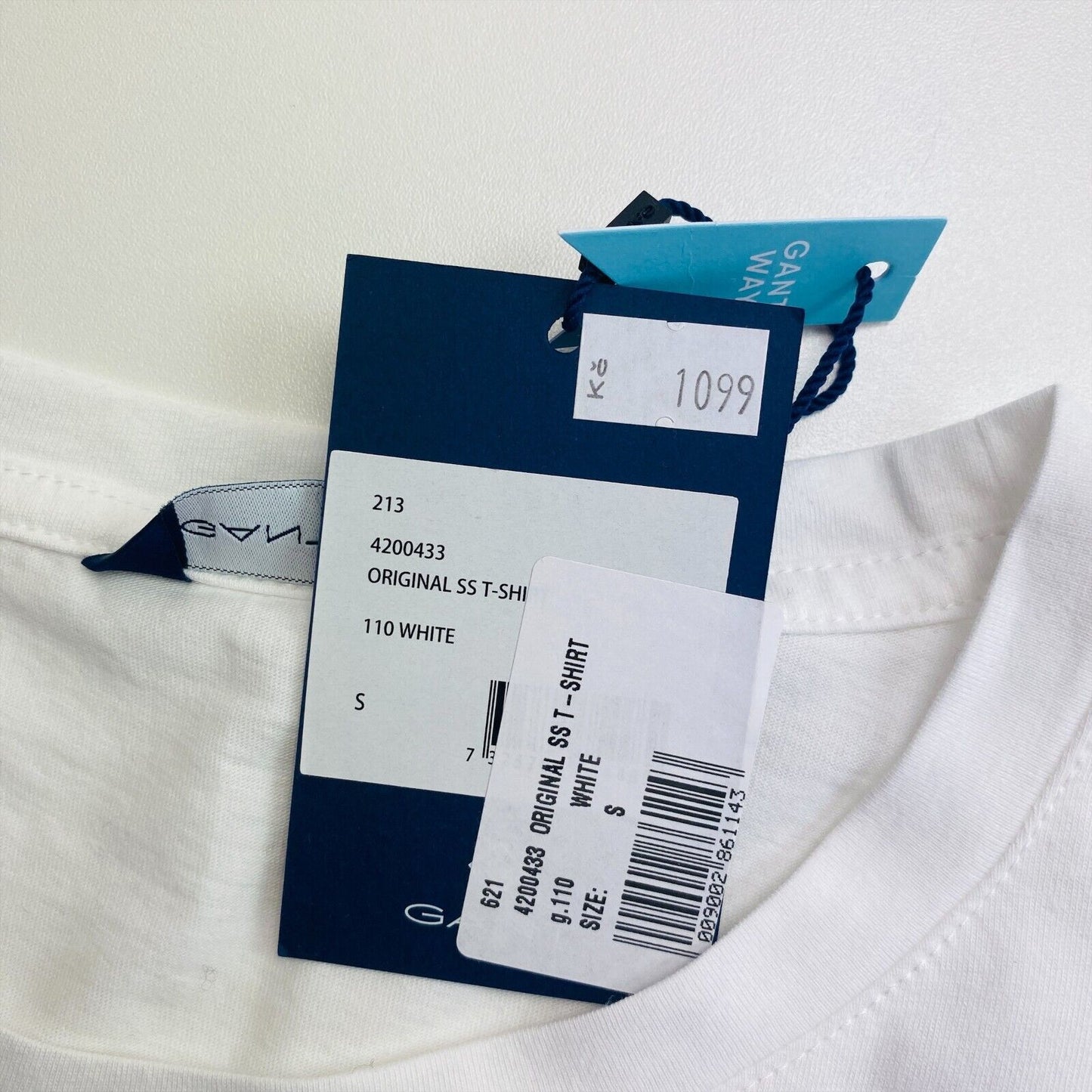 GANT White Original Crew Neck T Shirt Size S