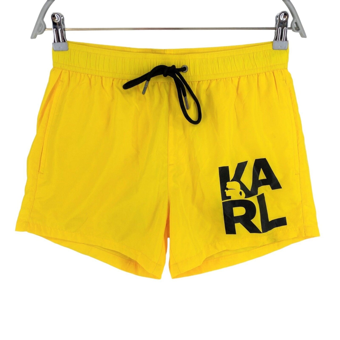 Karl Lagerfeld Yellow Classic Regular Fit Board Swimming Shorts Size M