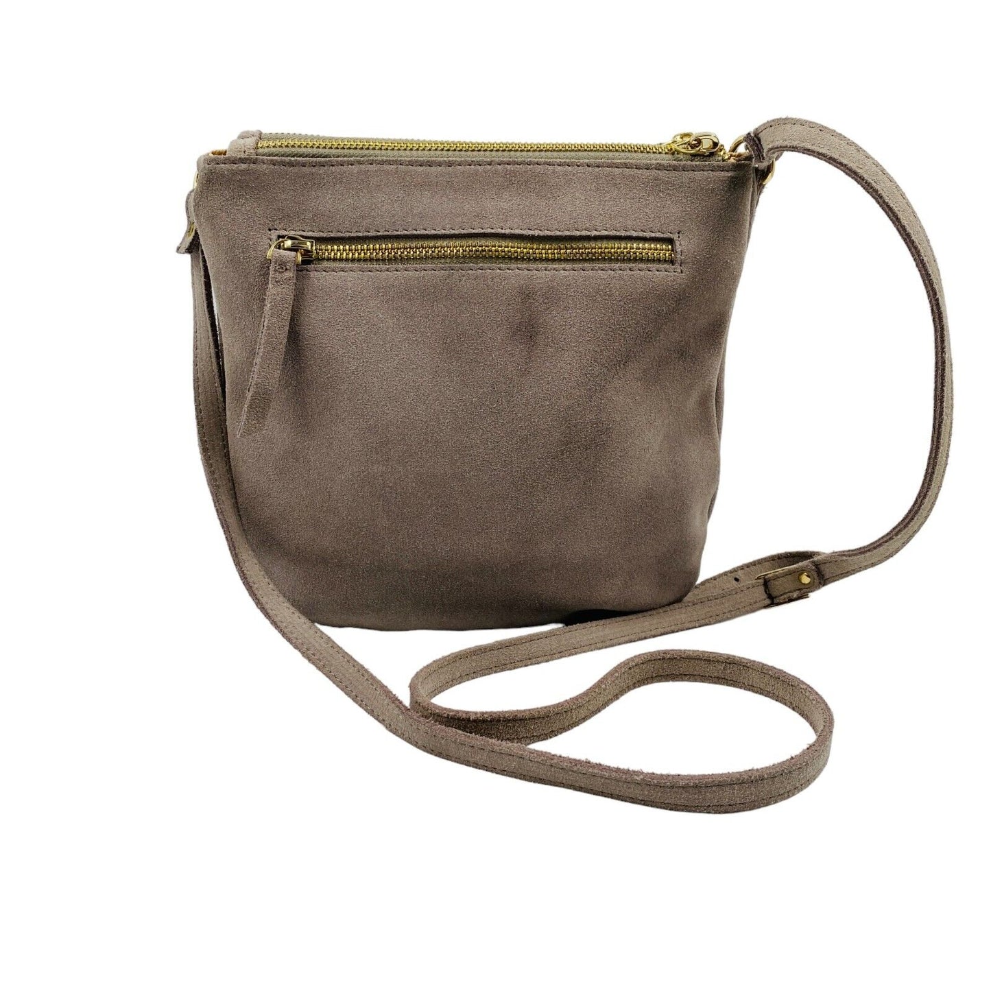 MAZARIN Grey Suede Leather Handbag Shoulder Bag Crossbody Bag