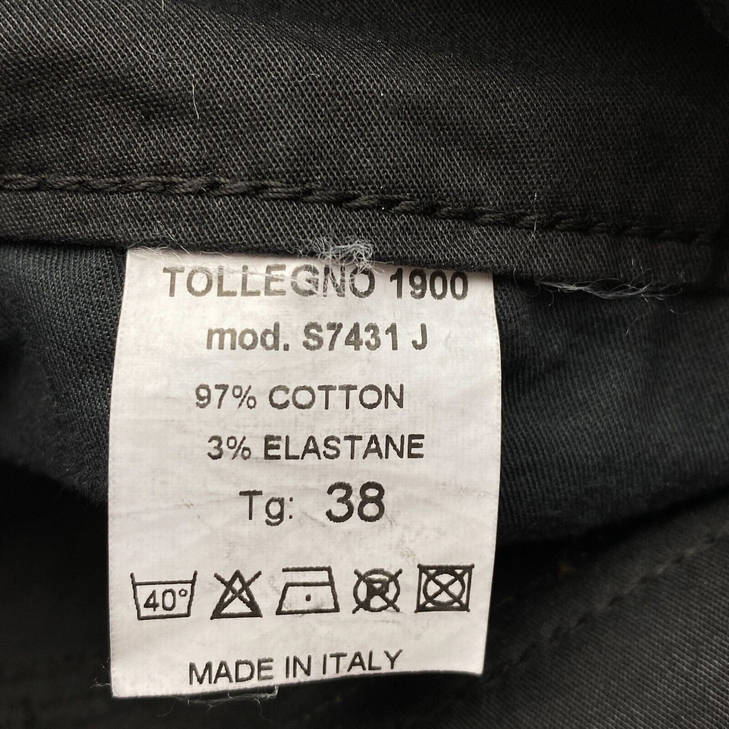 TOLLEGNO 1900 Black Cotton Blend Bermuda Shorts Size IT 38 W26