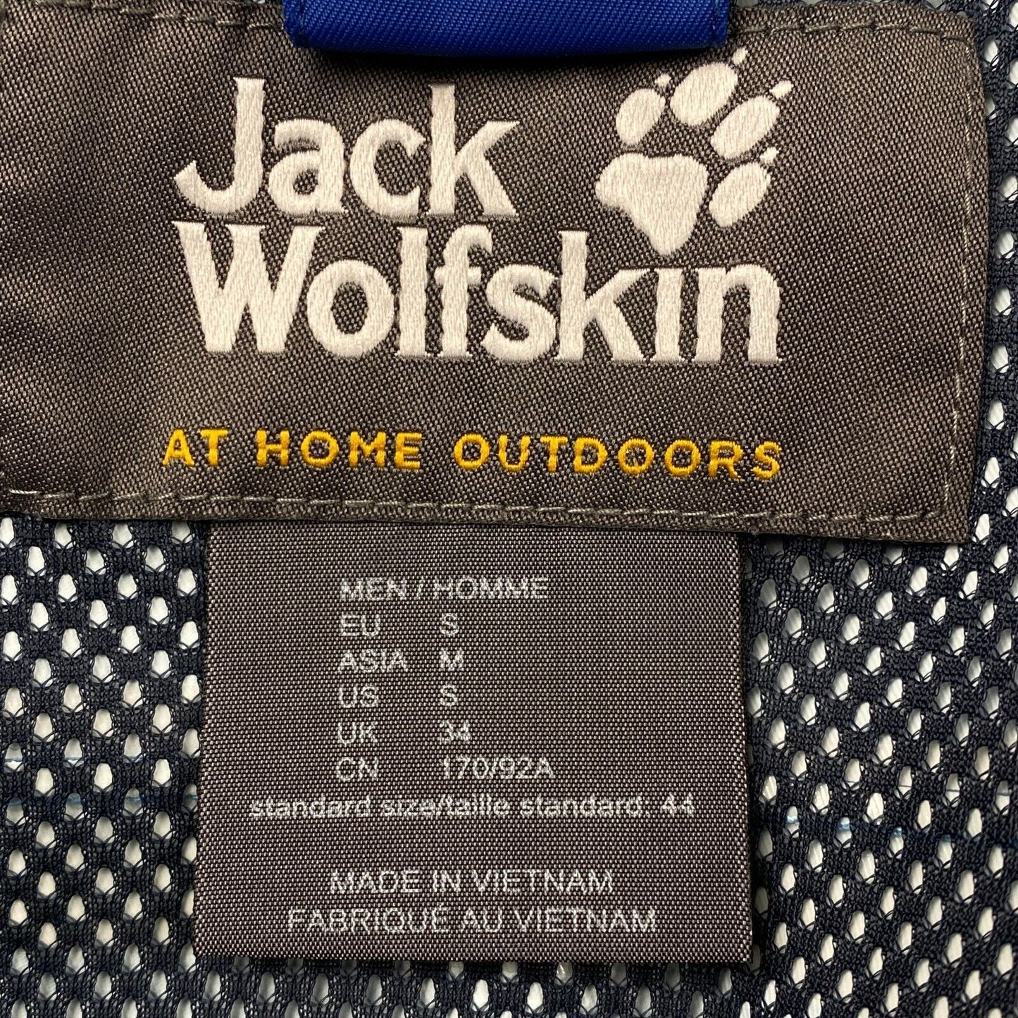 Jack Wolfskin Bleu Capuche Parka Veste Manteau Taille S