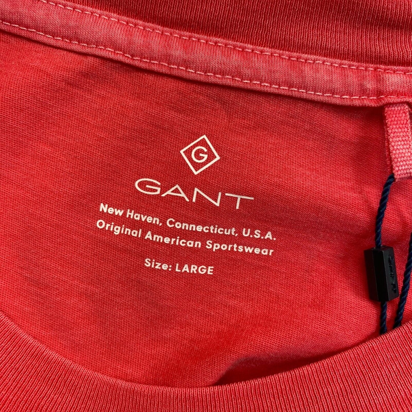 GANT T-Shirt mit Rundhalsausschnitt, sonnenverblasst, Pink, Größe L