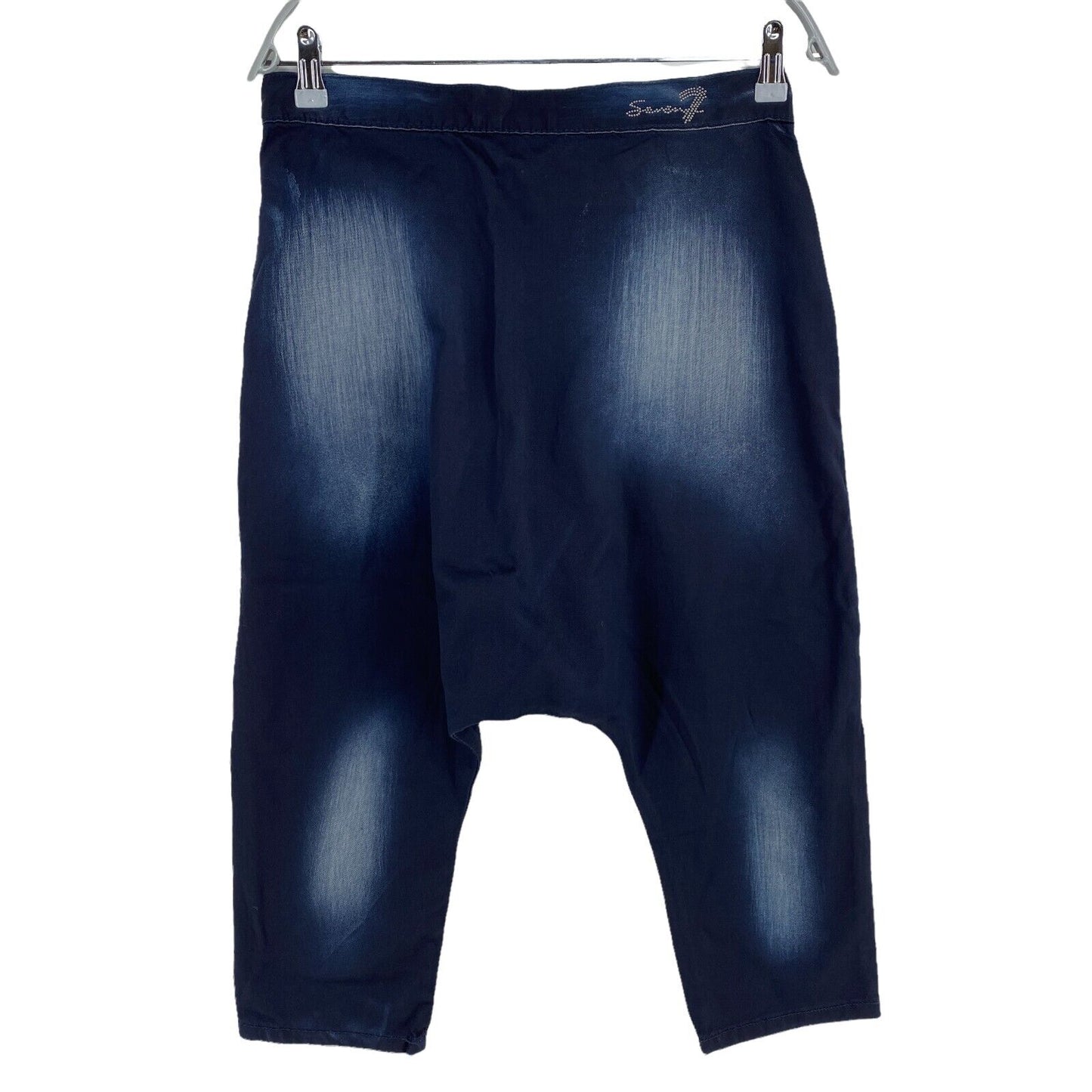 RPR €207 Seven7 Pantalon sarouel court bleu marine Taille W29