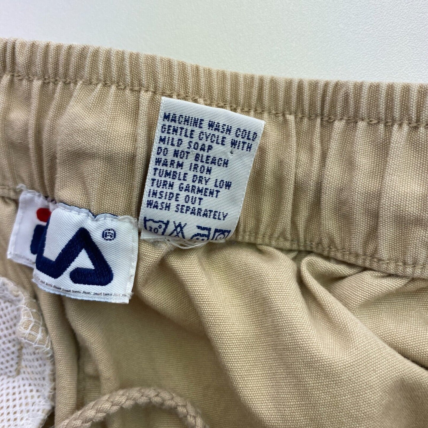 FILA Beige Swimwear Swimming Trunks Shorts Size XL