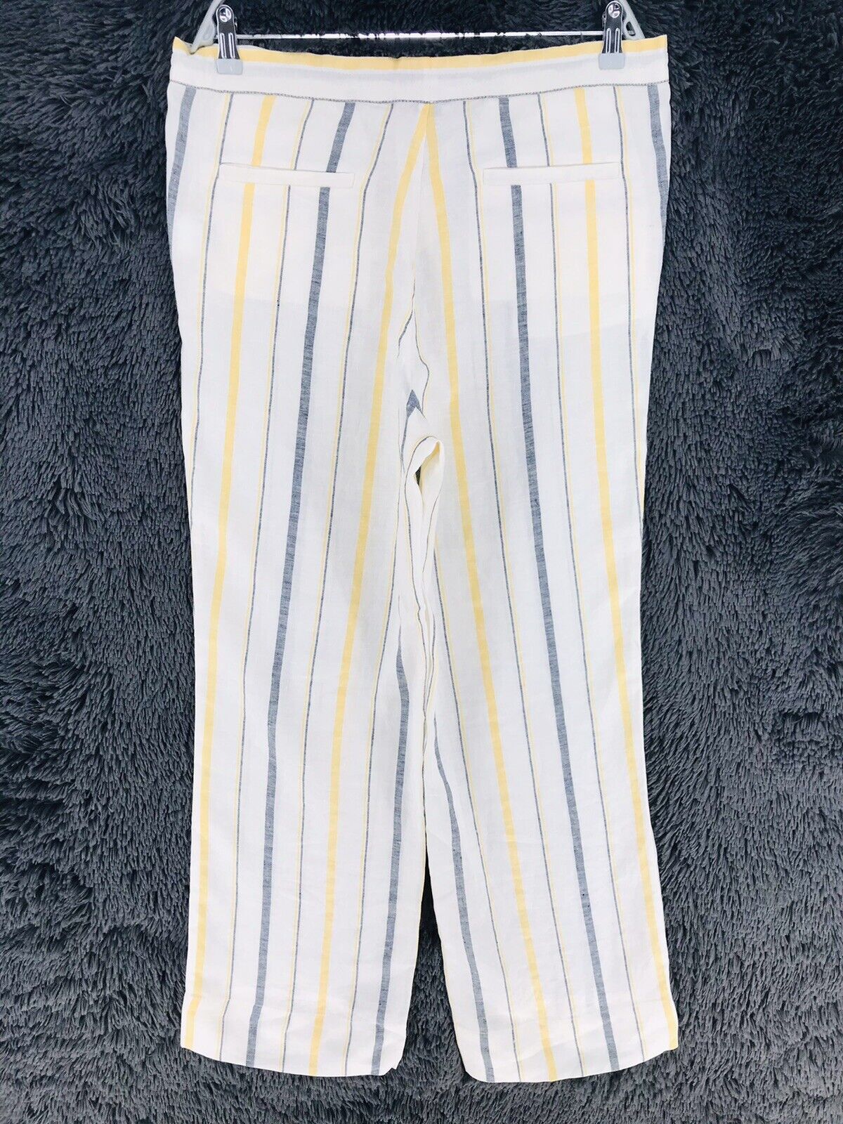 €179 GANT Women Multicoloured Striped Wide Leg Fit Linen Pants EUR 36 US 6 UK 10