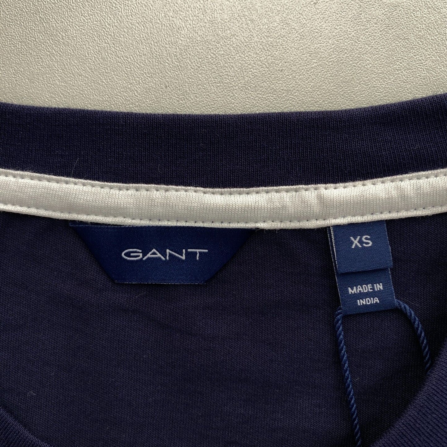 GANT Women Navy Blue MD Summer Logo Crew Neck Short Sleeves T Shirt Size XS