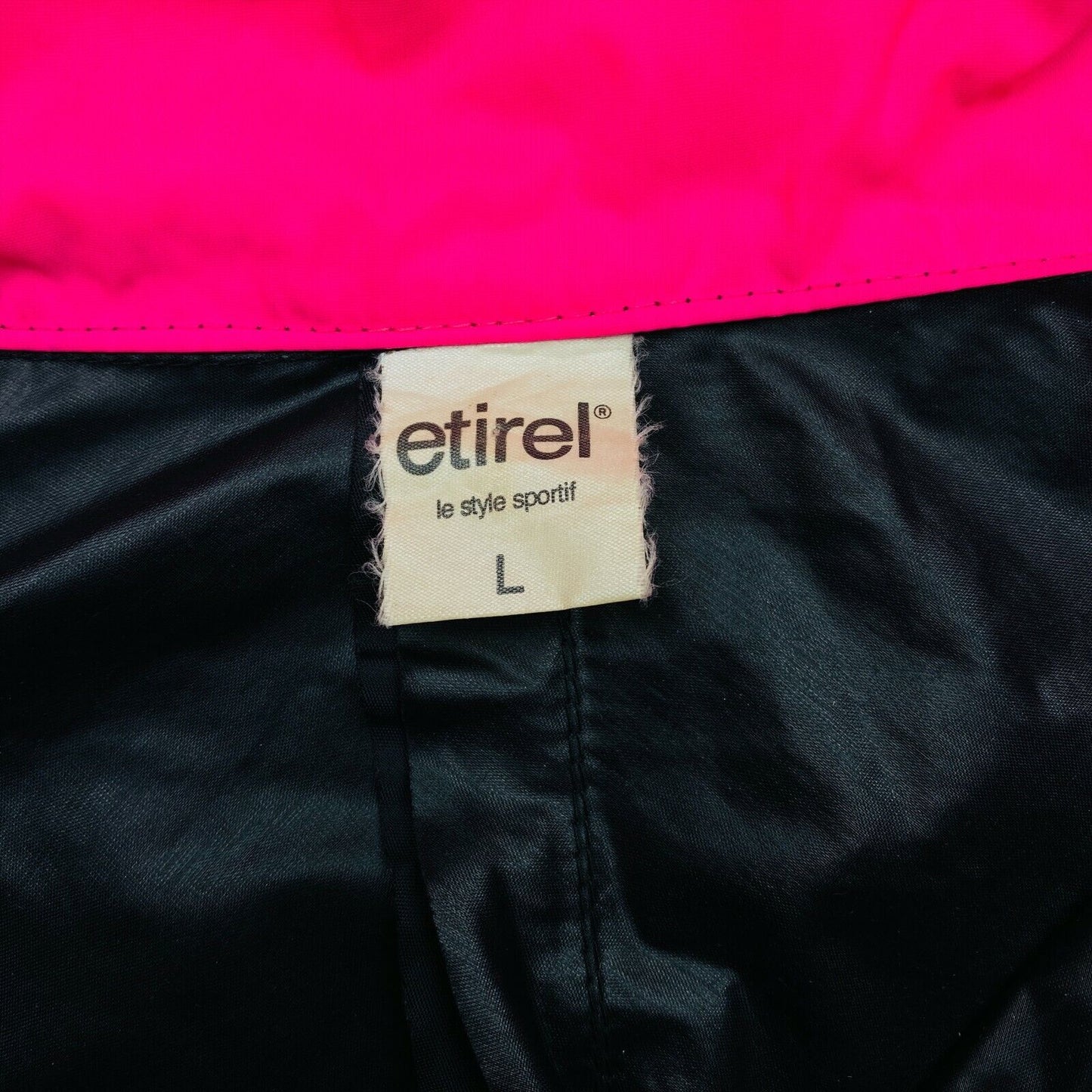 ETIREL Black Hooded Pullover Jacket Size L