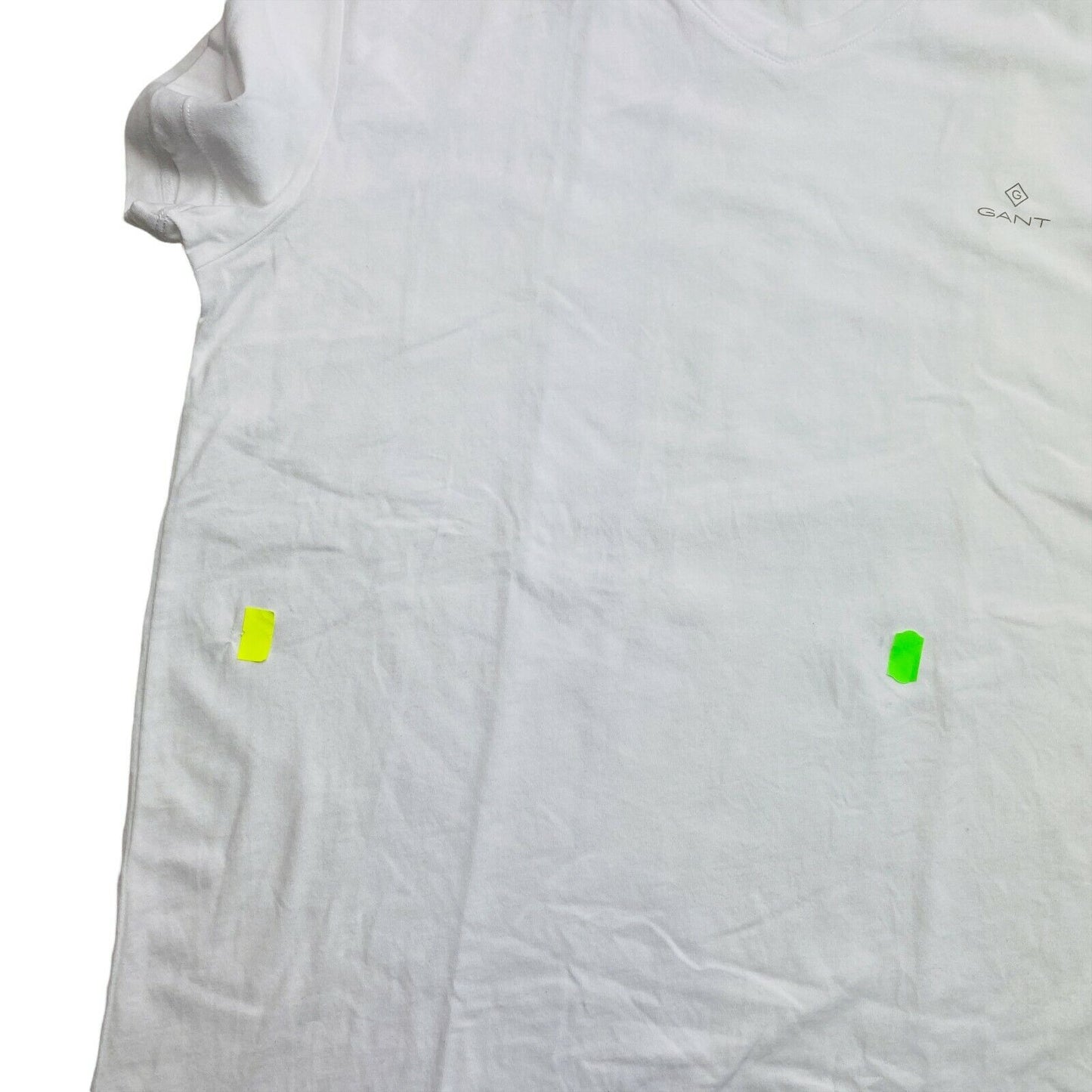 GANT White V Neck SS T Shirt Size S