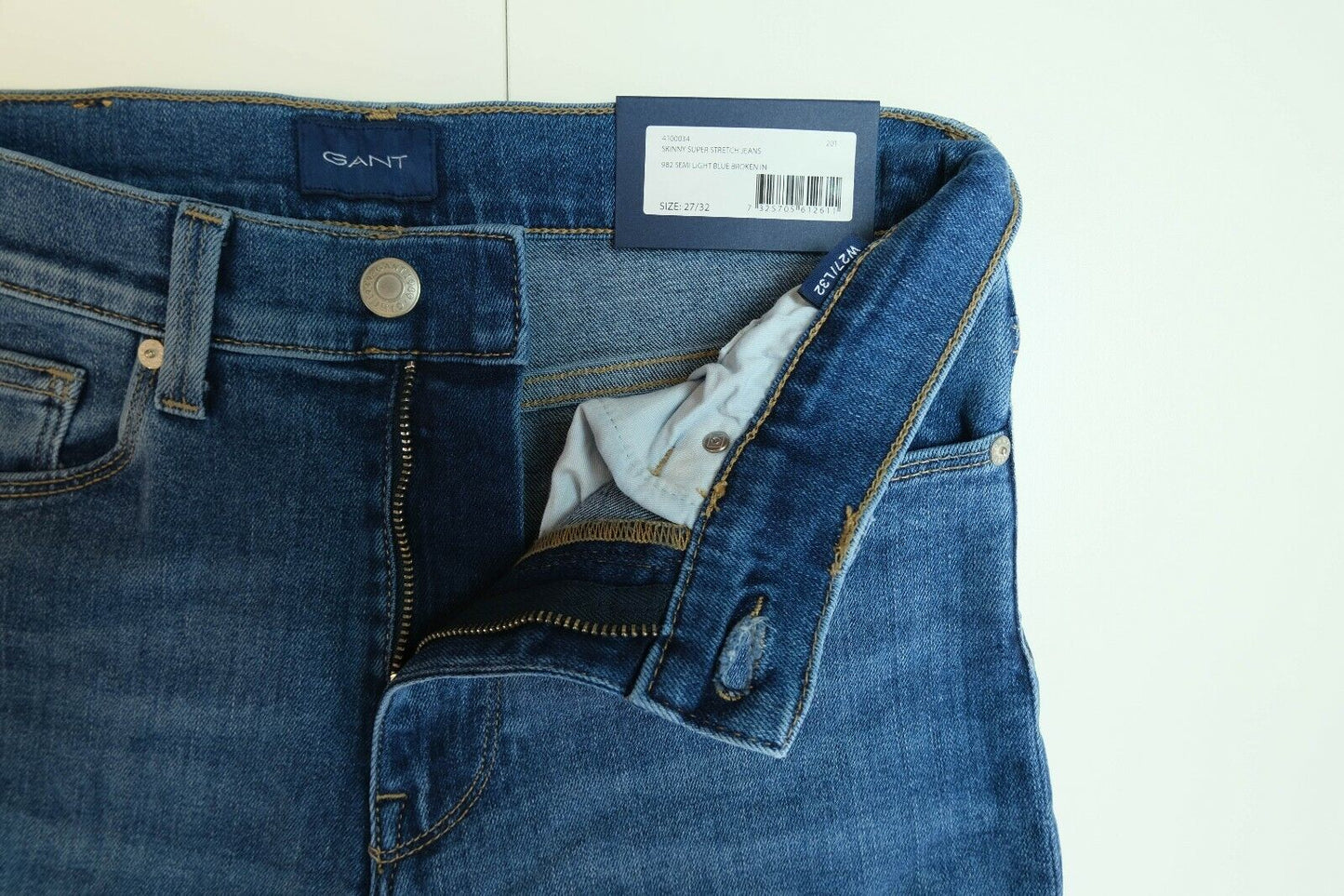 GANT Blue Skinny Super Stretch Jeans Size W27 L32