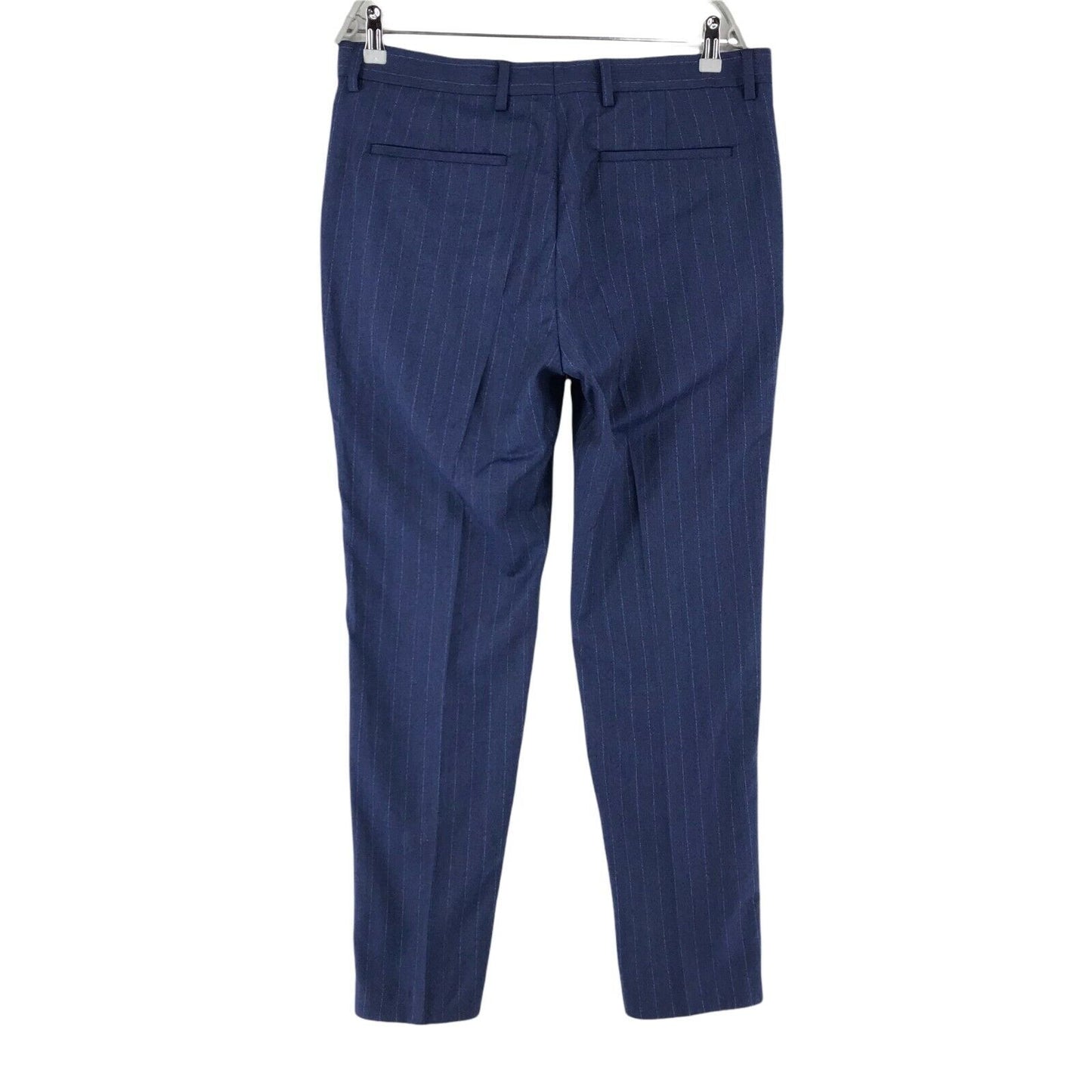 Tommy Hilfiger Pantalon en laine rayé bleu skinny fit Taille 50 W35