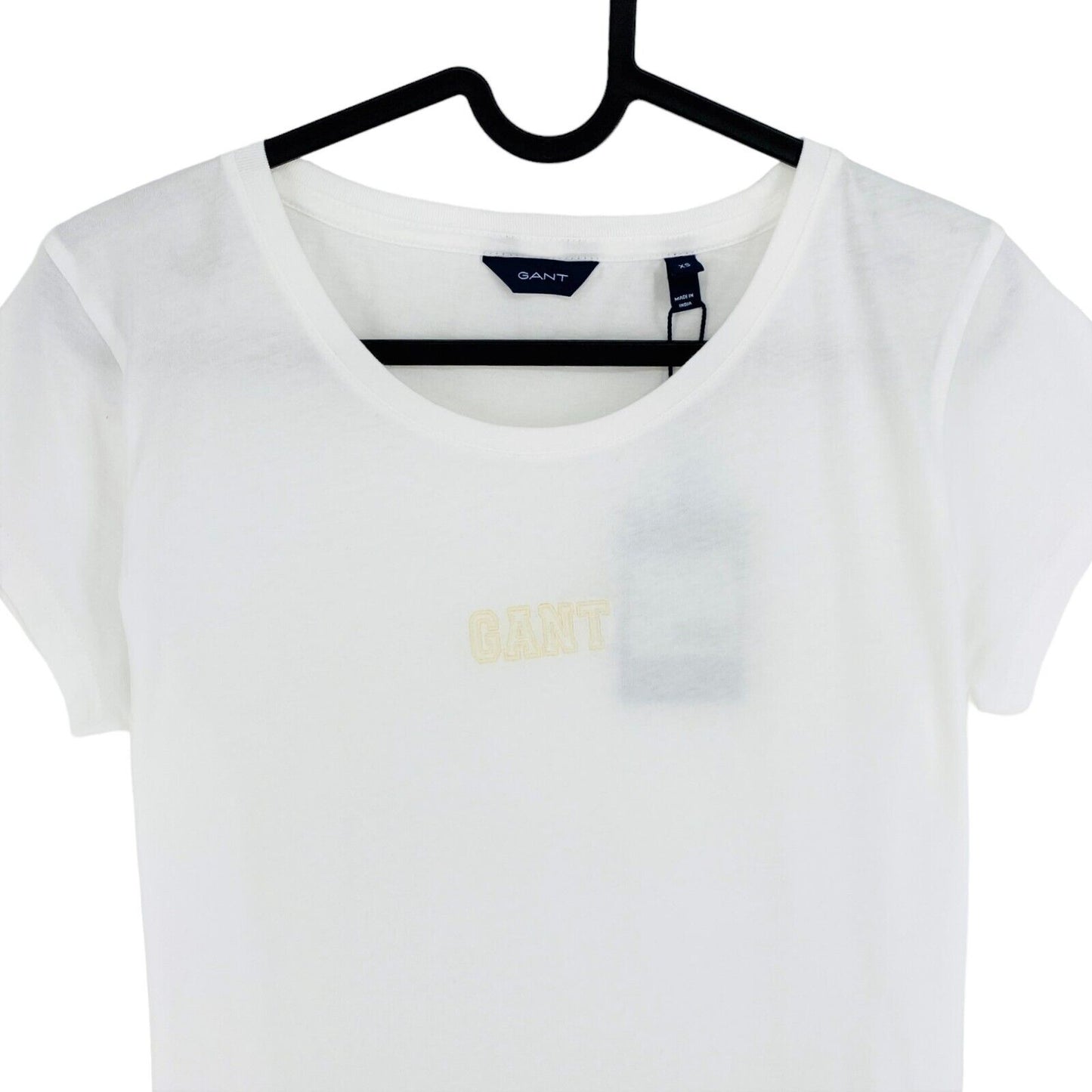 GANT T-shirt à col rond avec logo blanc Taille XS