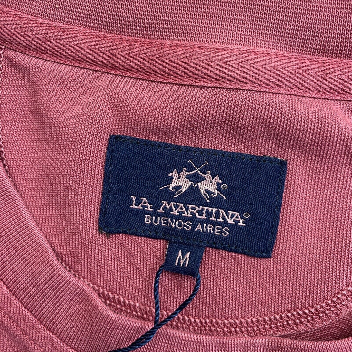 LA MARTINA Dark Pink Cotton Jersey Short Sleeves Crew Neck T Shirt Size M