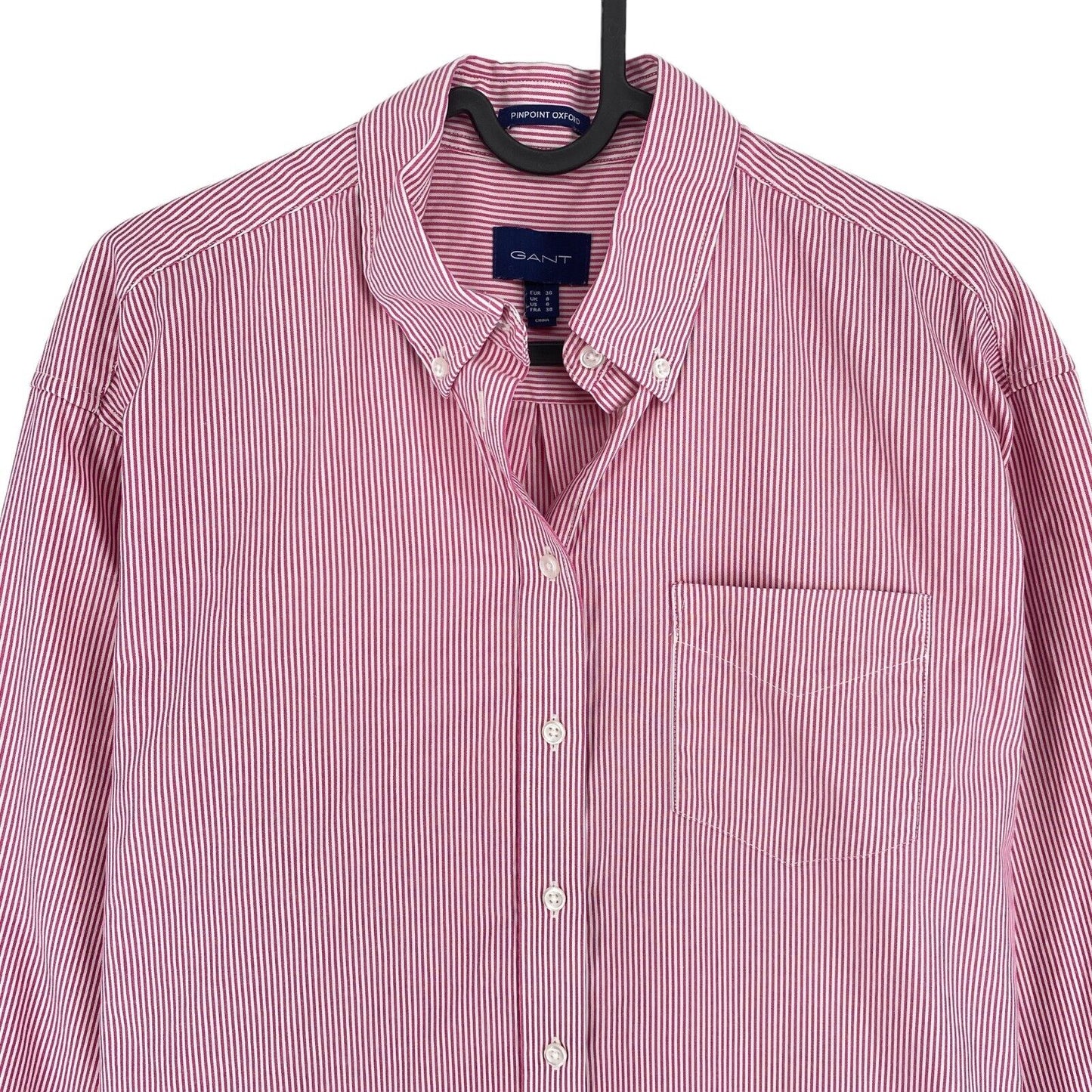 GANT Pink Striped Pinpoint Oxford Shirt Size EU 36 UK 8 US 6