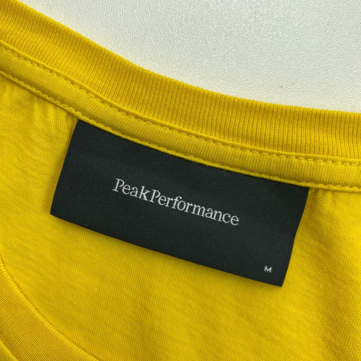 Peak Performance Yellow Original Crew Neck Tee T-Shirt Size M