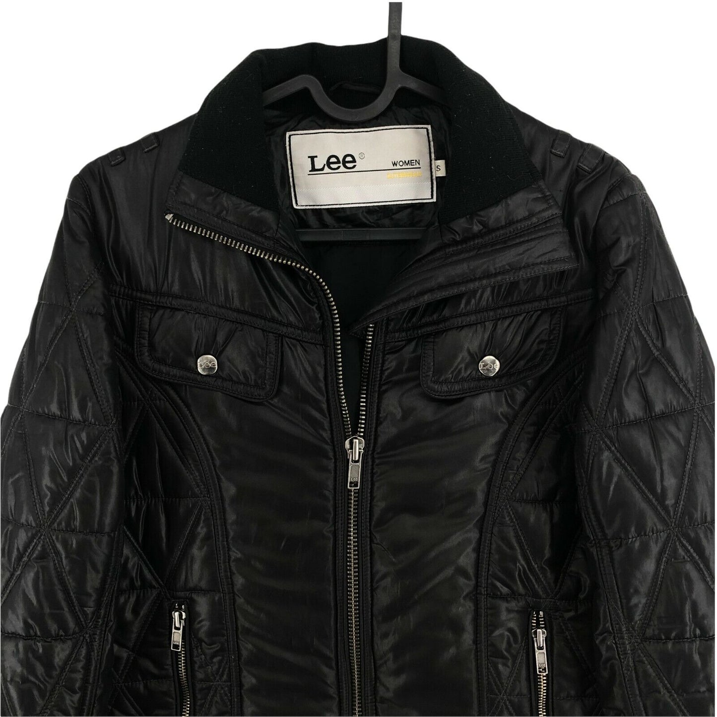 LEE Black Biker Jacket Coat Size S