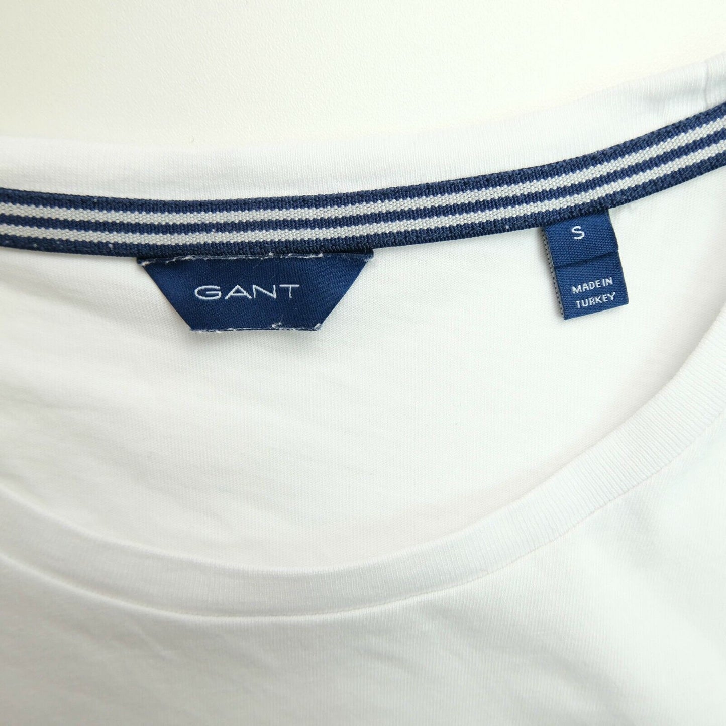 GANT White Logo Crew Neck T Shirt Size S