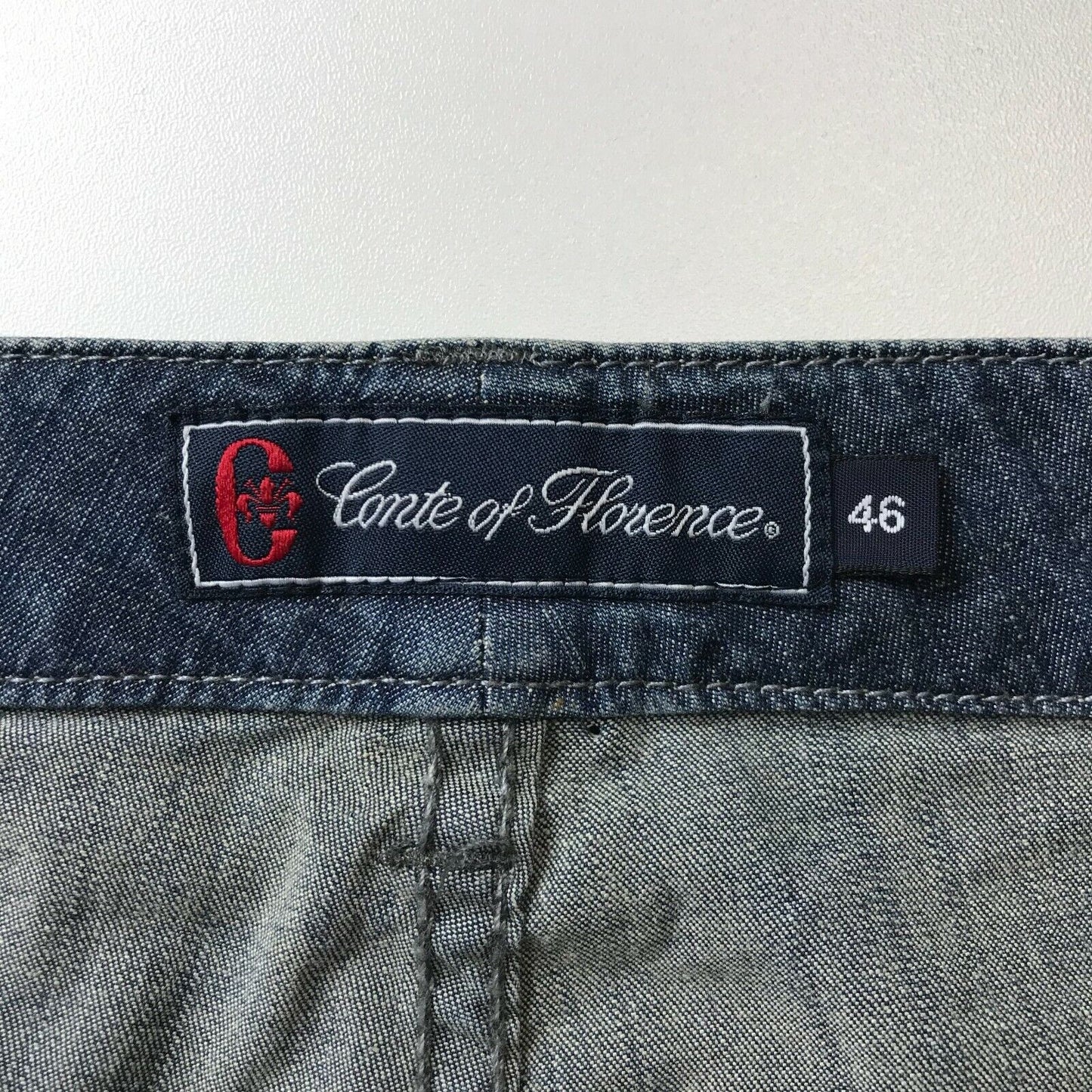 Conte of Florence Damen Jeans, Blau, Regular Straight Fit, Größe 46 W29