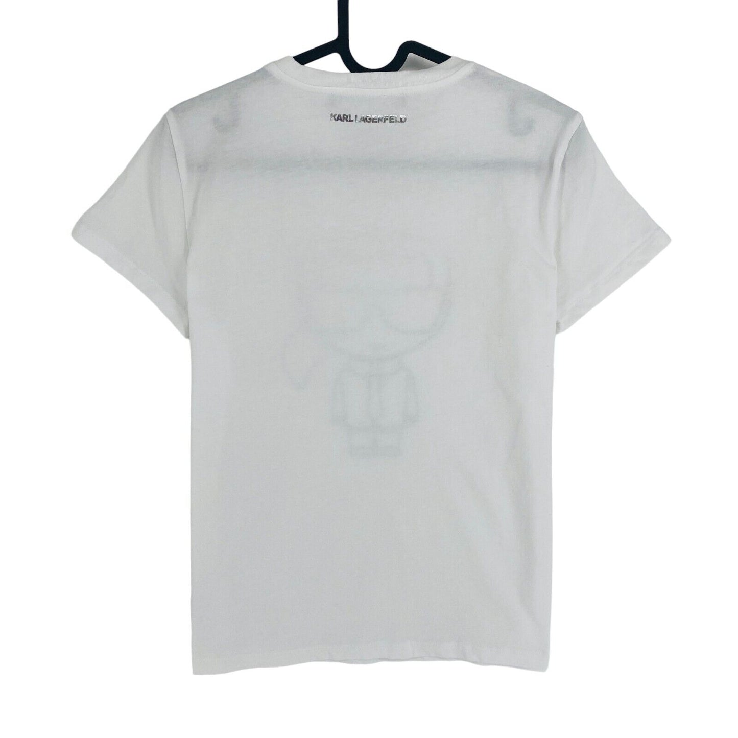 Karl Lagerfeld White Ikonik Karl Outline Crew Neck T Shirt Size XS