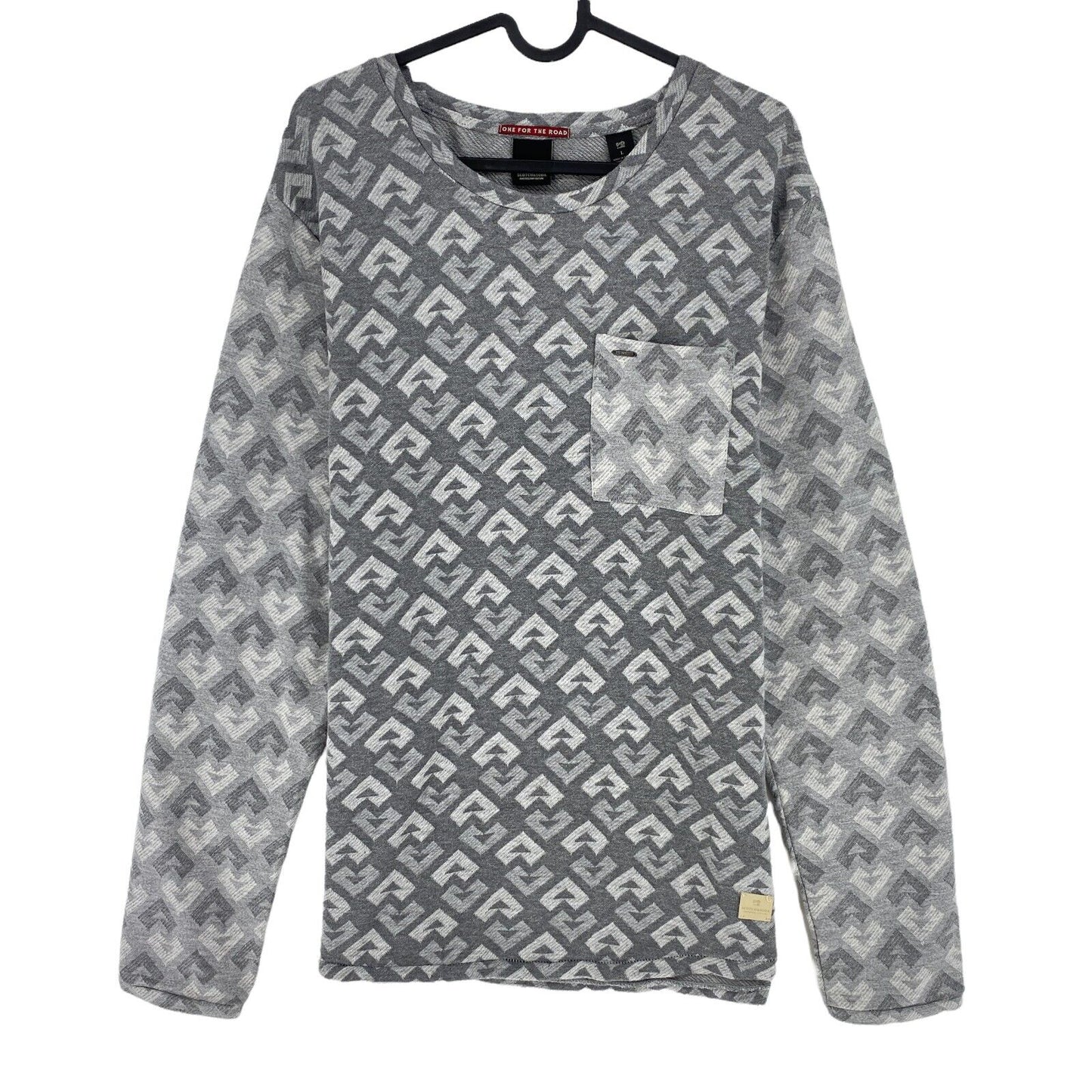 SCOTCH &amp; SODA Gris Pocket Crew Neck Pull Pull Taille L