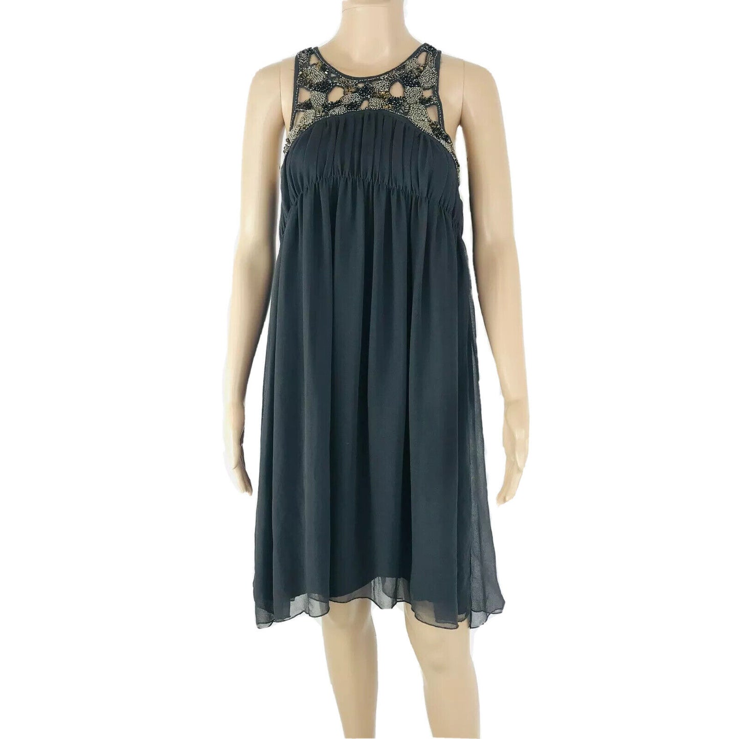 ZARA Basoc Grey Knee Length Sleeveless Dress Size S W26