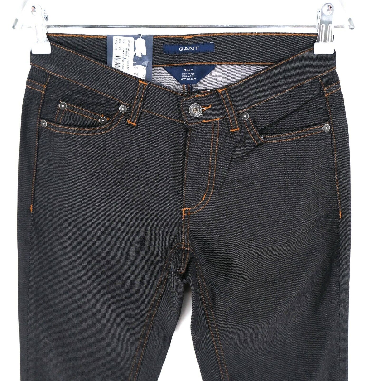 GANT Jeans „Nelly“ in klassischem Denim mit schmalem Bein, Dunkelgrau, Größe W26 L34