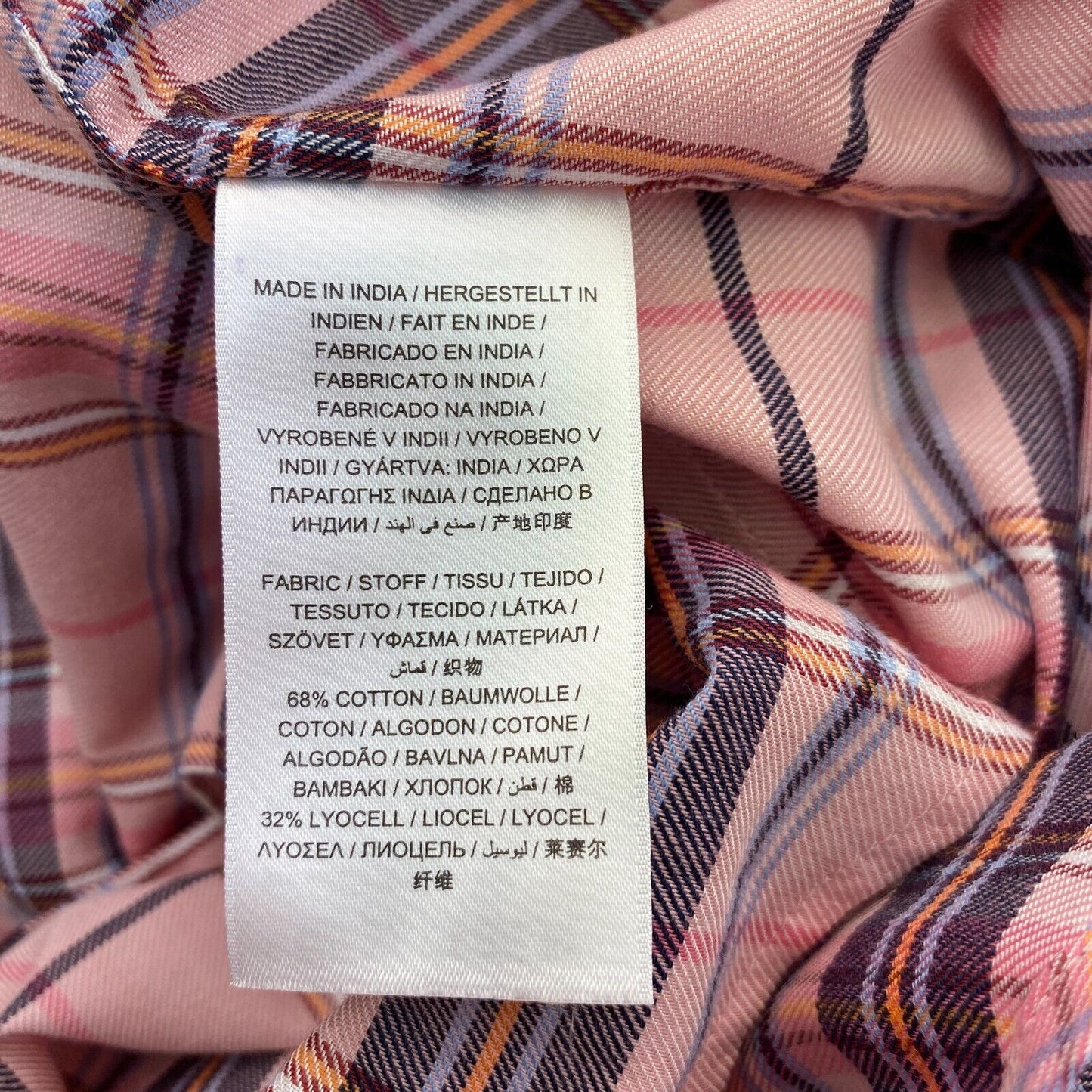 GANT Hemd aus Twill mit Karomuster, rosa, Größe EU 34, UK 8, US 4