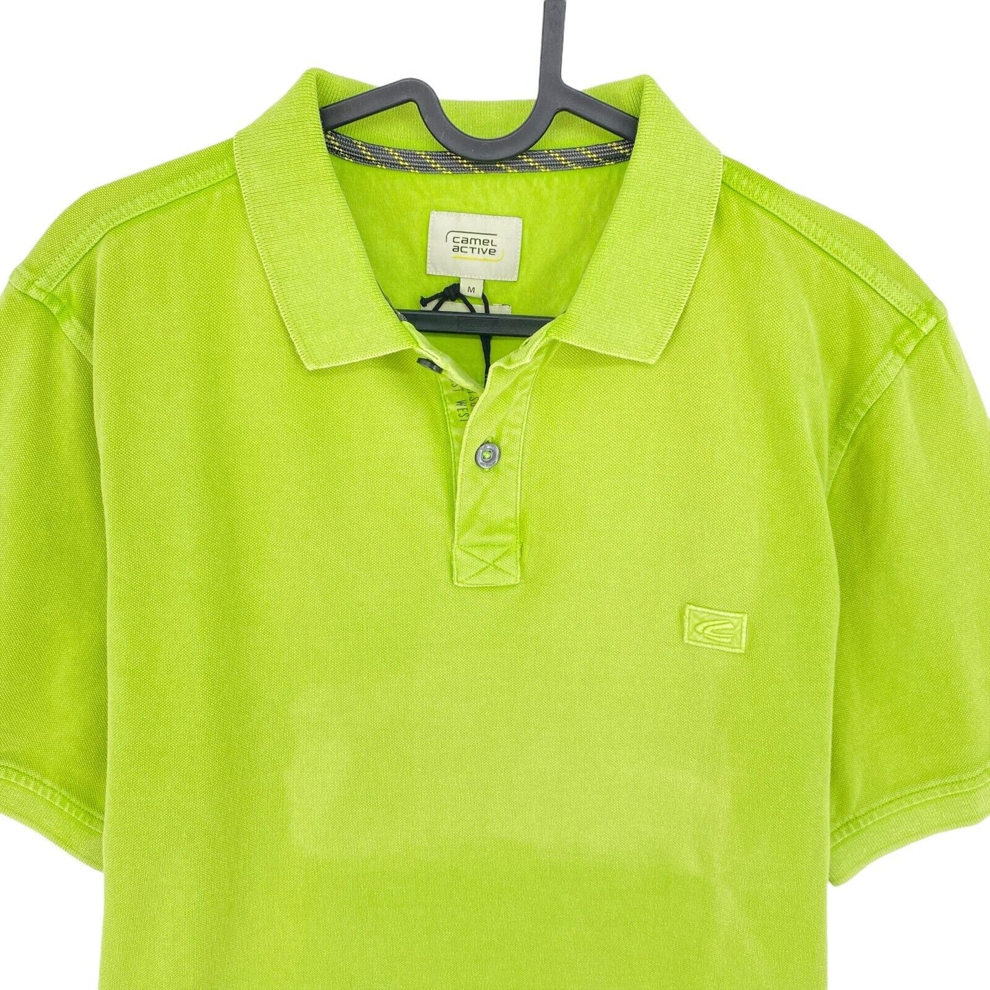 Camel Active Light Green Logo Pique Polo Shirt Size M