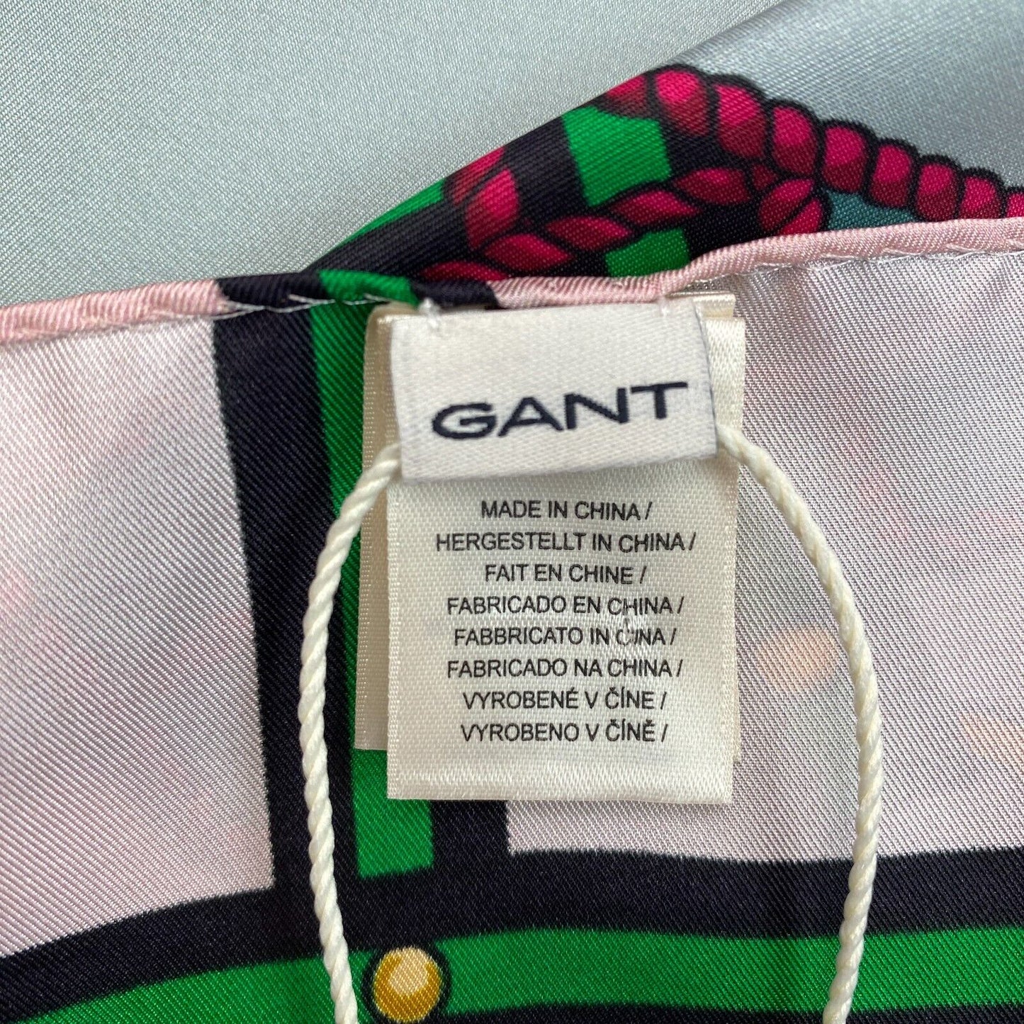 GANT Pink Graphic Silk Scarf