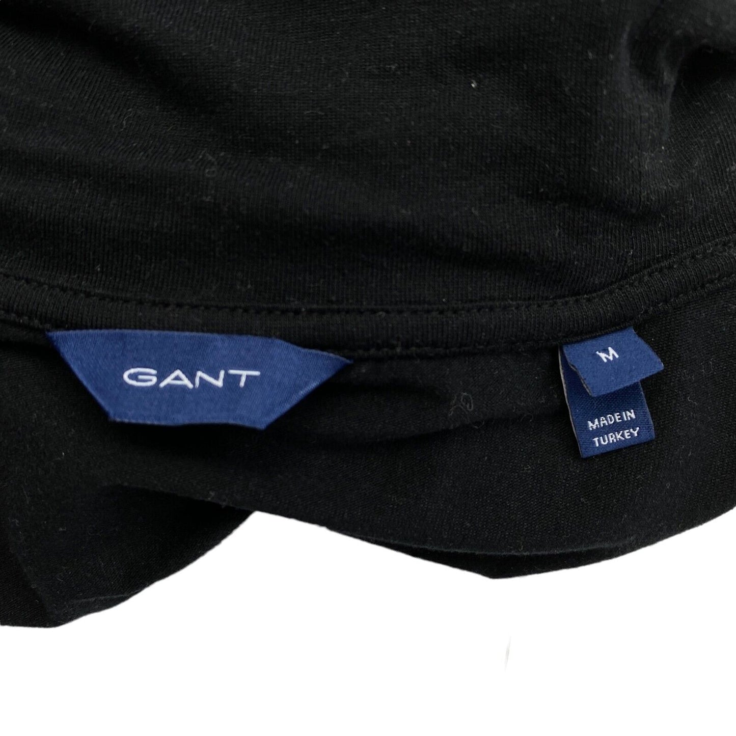 GANT T-shirt manches longues col roulé en jersey noir taille M