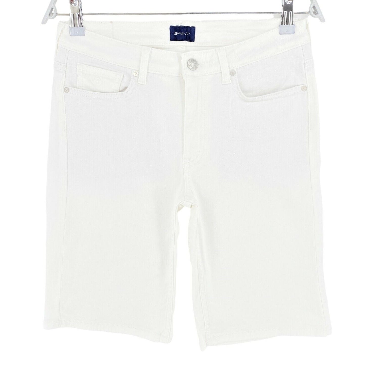 GANT – Lockere Shorts aus weißem Denim, Größe W27