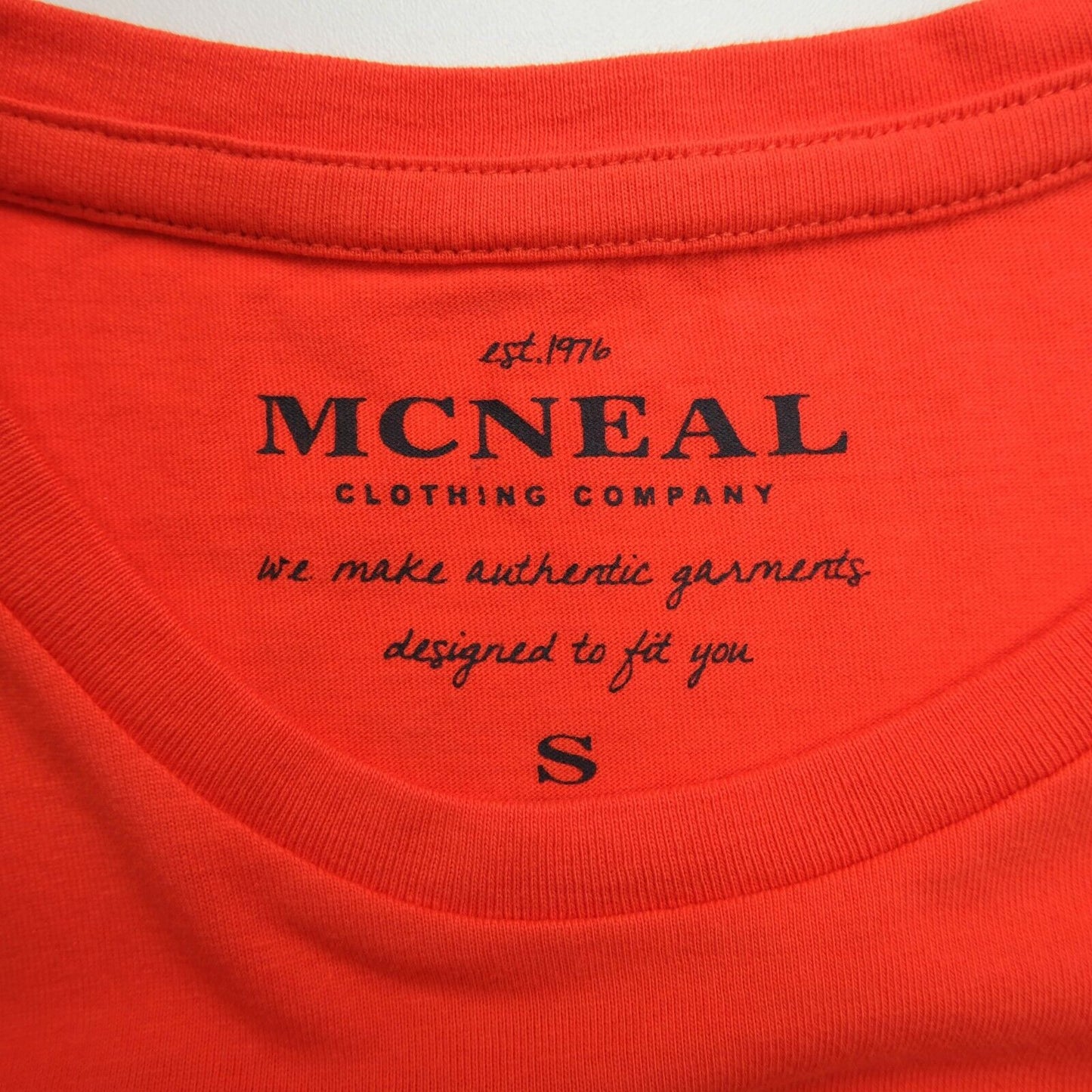 MCNEAL Orange Graphic Print Crew Neck T-shirt Taille S