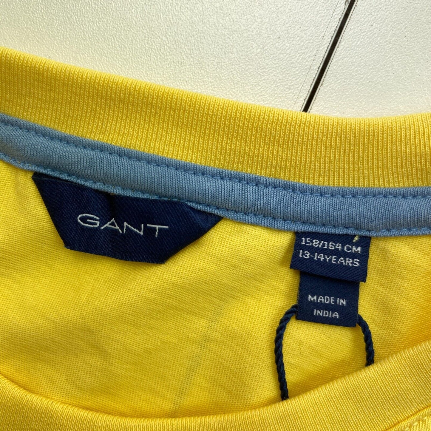 GANT Boys Yellow Crew Neck T Shirt Size 13-14 Years 158/164 cm