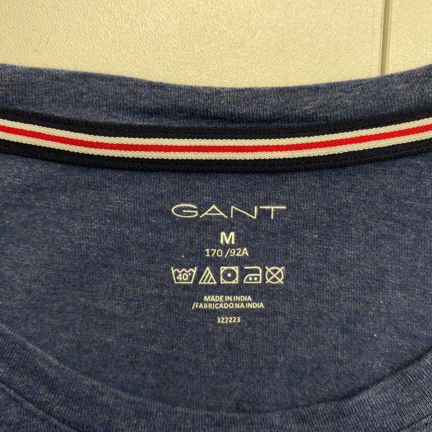 GANT Men Blue Logo Crew Neck Short Sleeves T Shirt Size M