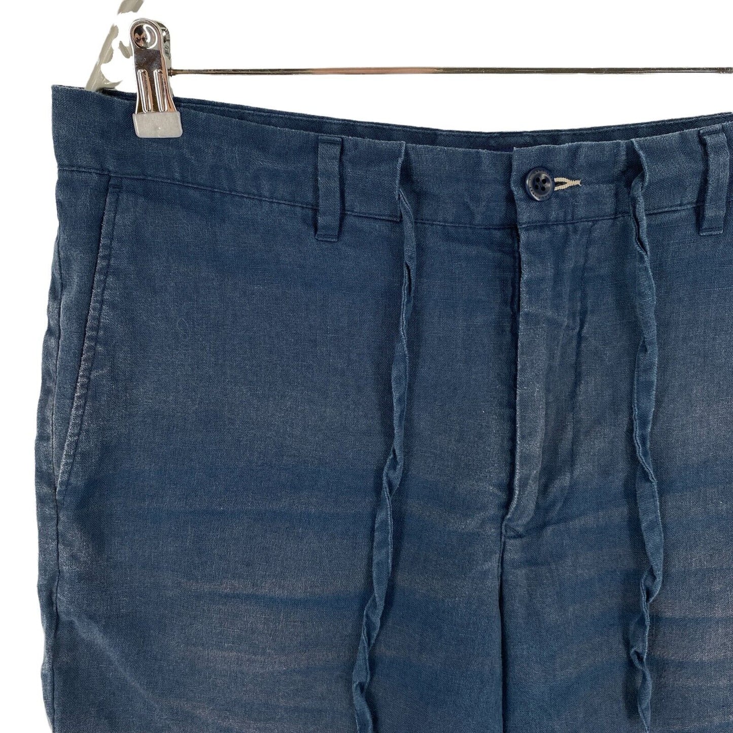 GANT Short chino décontracté en lin bleu marine taille L 2XL