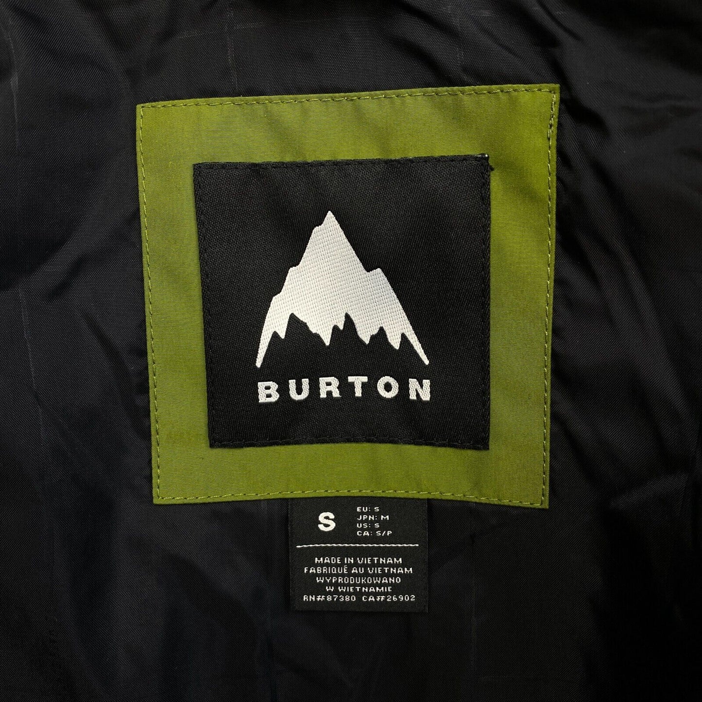 RRP €320 BURTON Men Green Frostner Hooded Ski Jacket Coat Size S