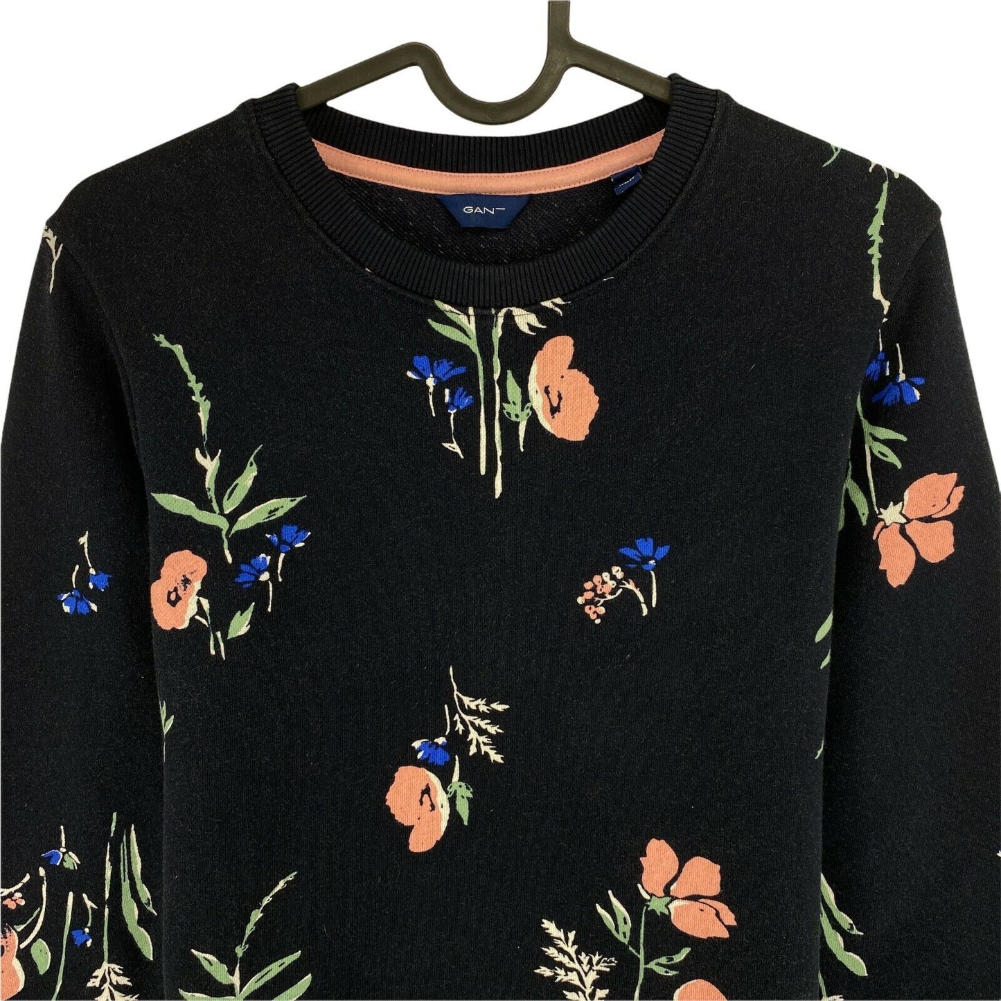 GANT Navy Blue Floral Print Crew Neck Jumper Sweater Size XS