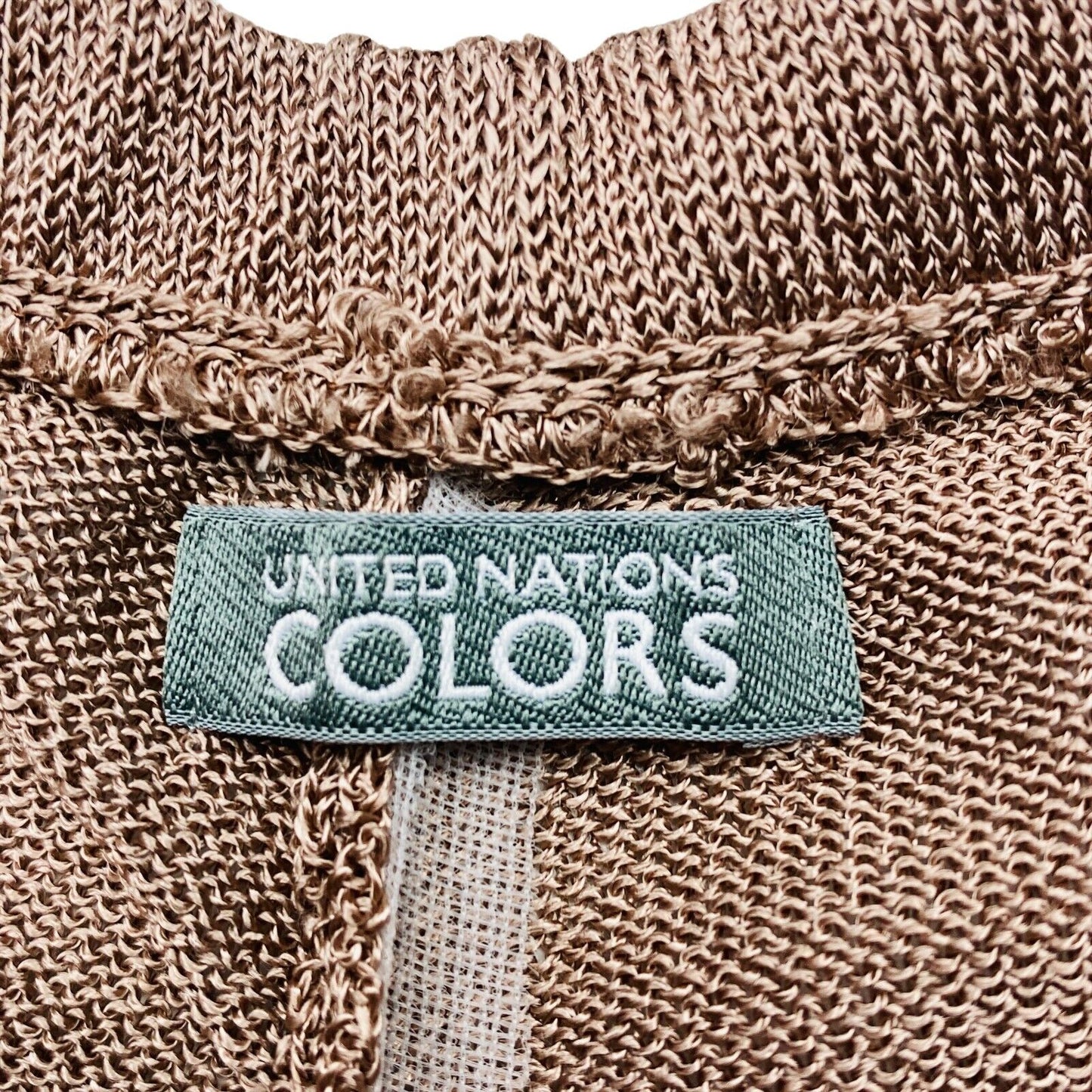 UNITED NATIONS COLORS Beige Midi Tulip Jersey Knit Skirt Size L