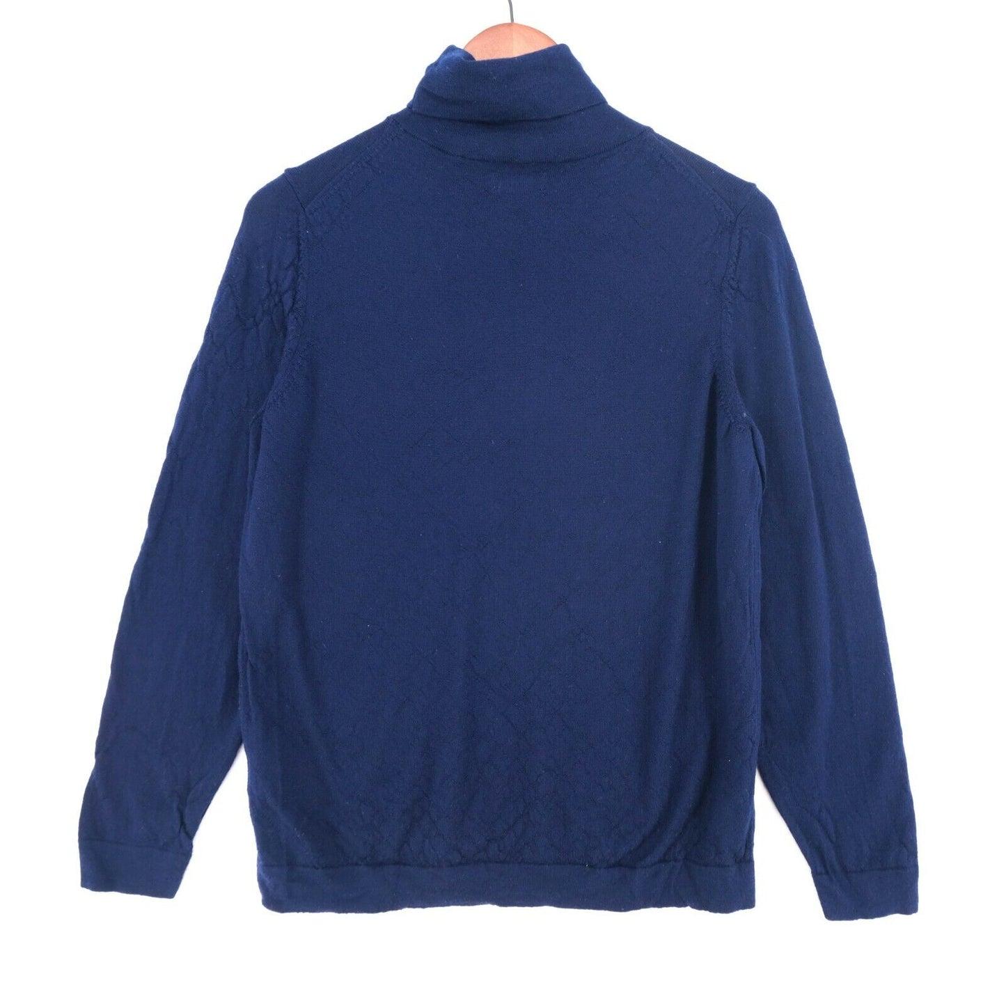 GANT Navy Blue Turtle Neck 100% Wool Sweater Jumper Size M