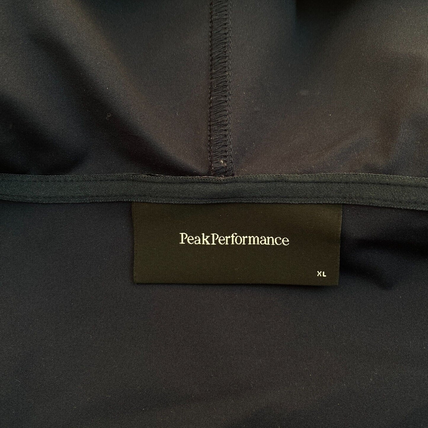 Peak Performance Men Navy Blue Softshell Hood Jacket Coat Size XL