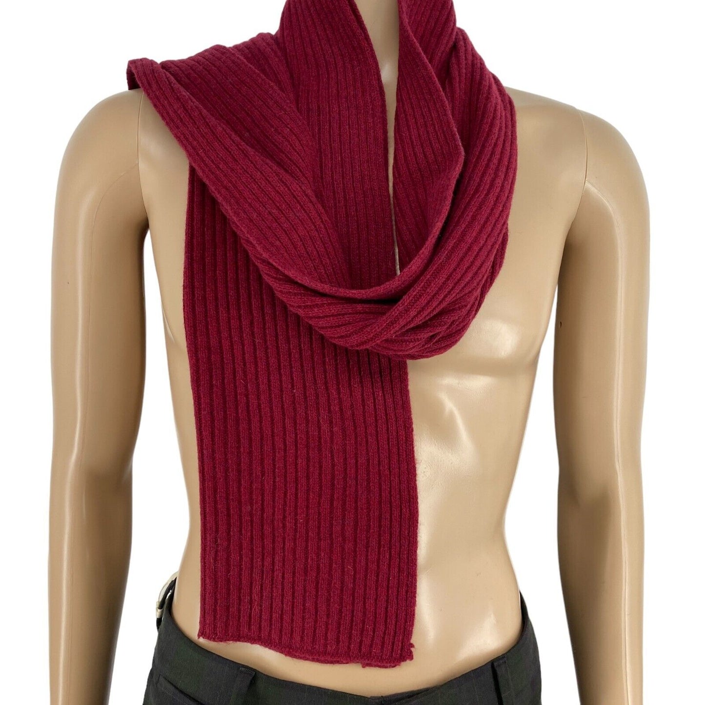 GANT Red Men's Wool Knit Scarf One Size