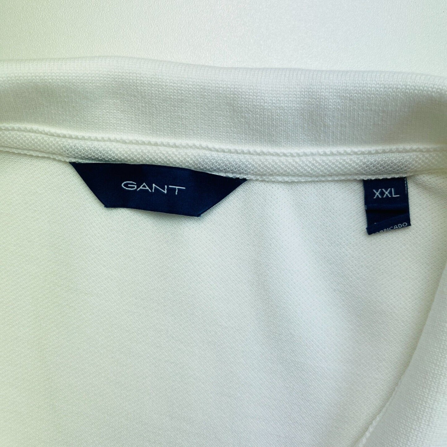 GANT White Original Short Sleeves Pique Polo Shirt Size 2XL XXL