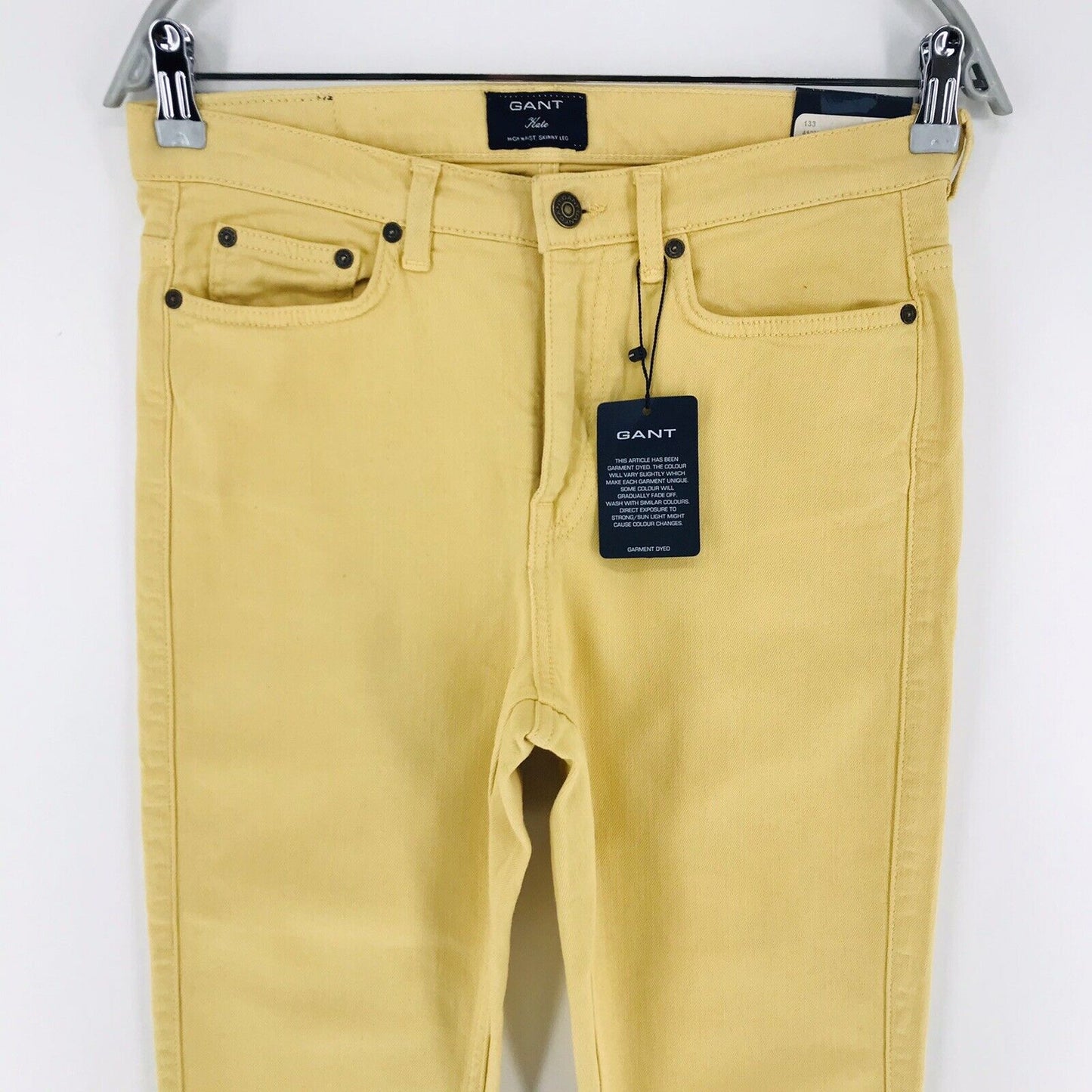 RRP €145 GANT KATE Women Yellow Stretch High Waist Skinny Fit Jeans W28 L34