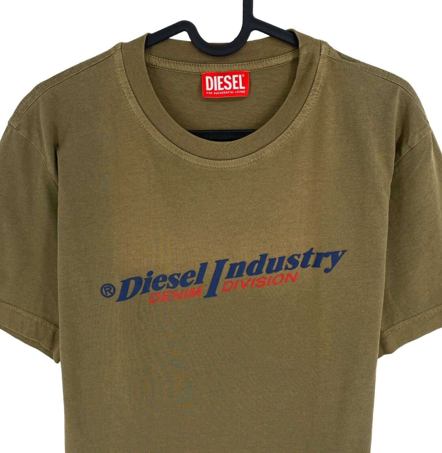 DIESEL Men Green T-DIEGOR-IND Crew Neck Short Sleeves T Shirt Size M