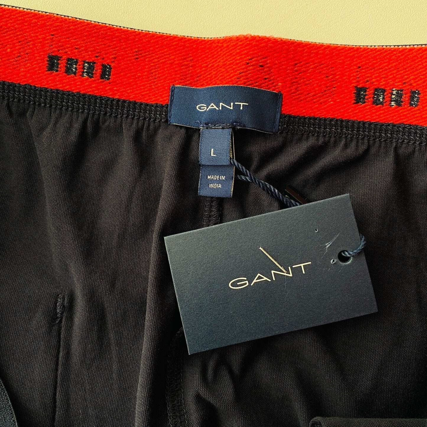 GANT Mens Dark Blue Regular Fit Sleepwear Pajama Sleeping Shorts Size L