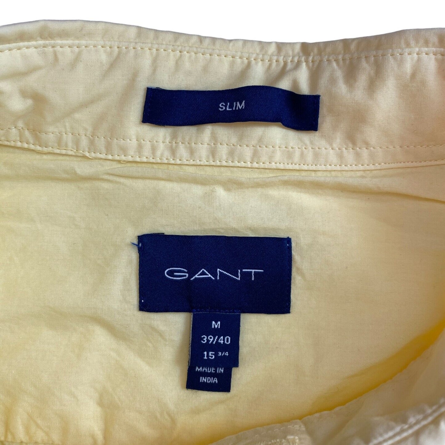 GANT Yellow Sun Faded Broadcloth Slim Shirt Size M 39/40 15.75