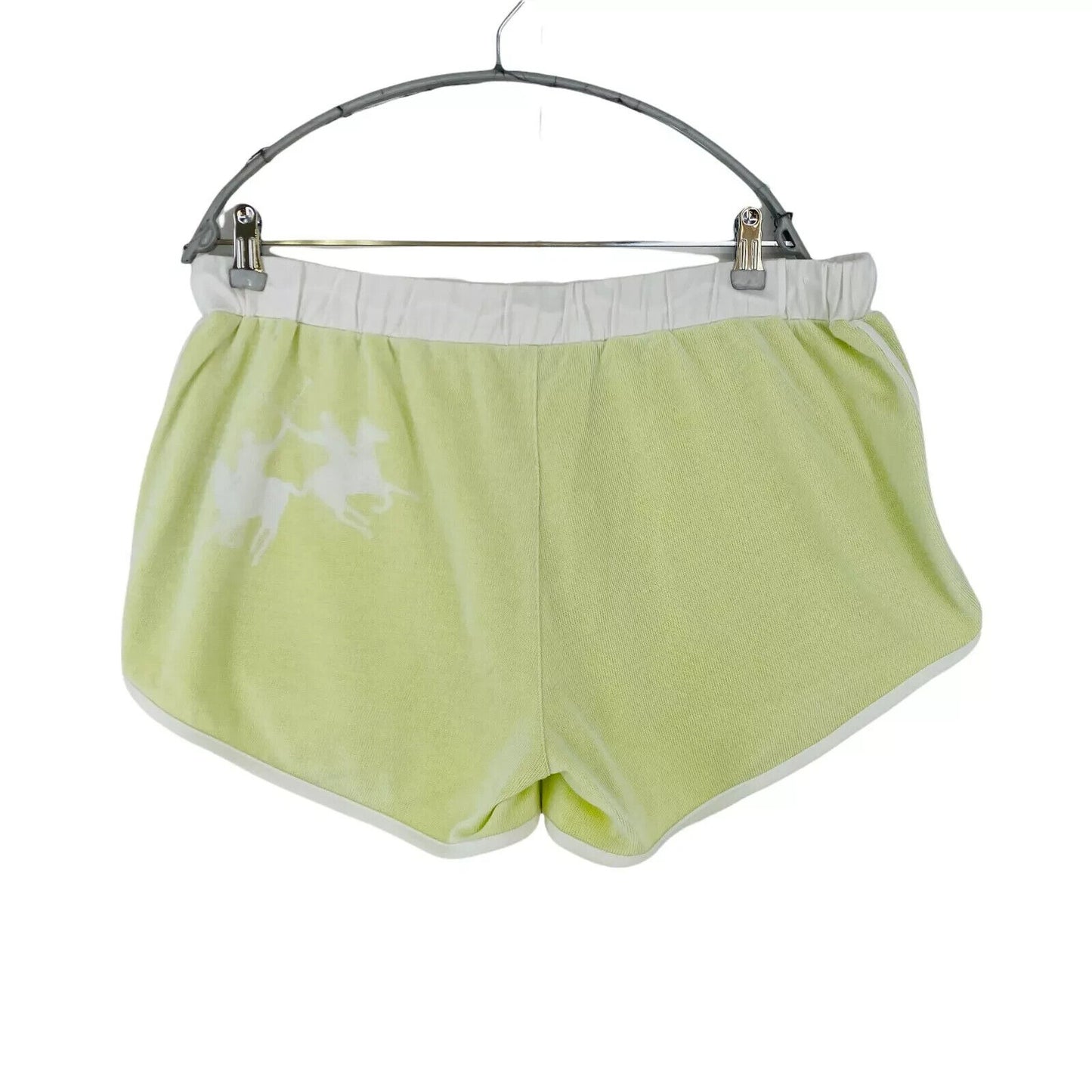 LA MARTINA Women Light Green Stretch Piquet Sweat Shorts Size 4 - L