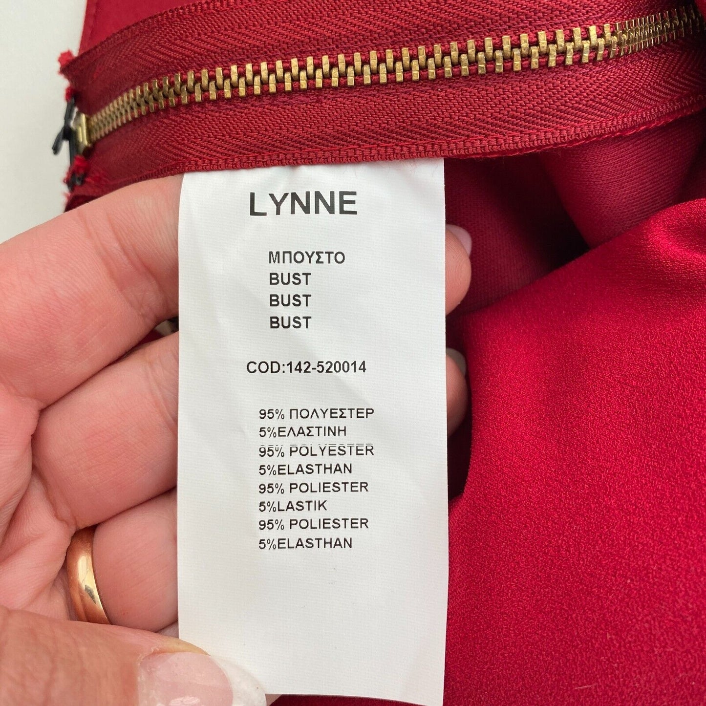 LYNNE Women Red V Neck Bustier Crop Top Blouse Size EU 38 UK 10 US 8