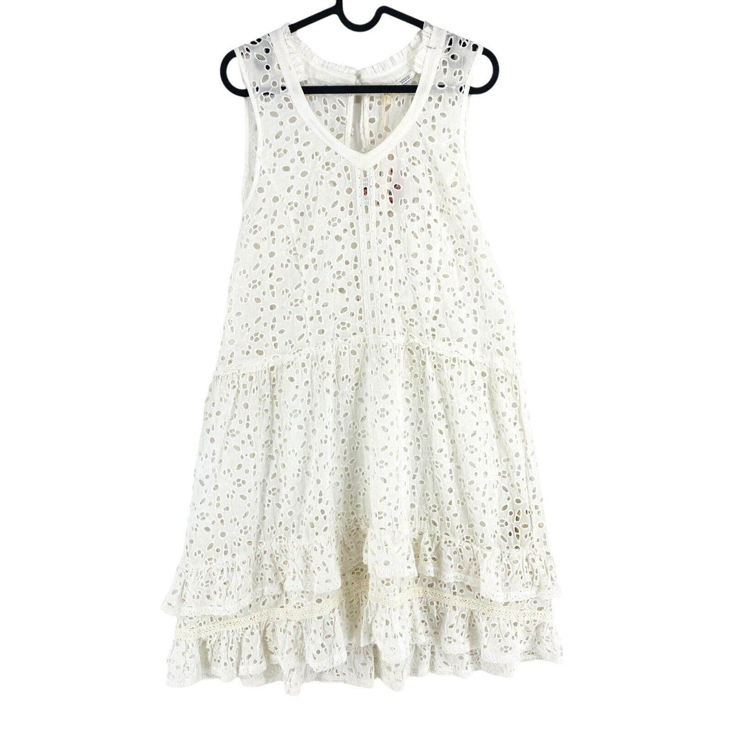 ODD MOLLY Women White Swag Blossom Dress Size 2 / M