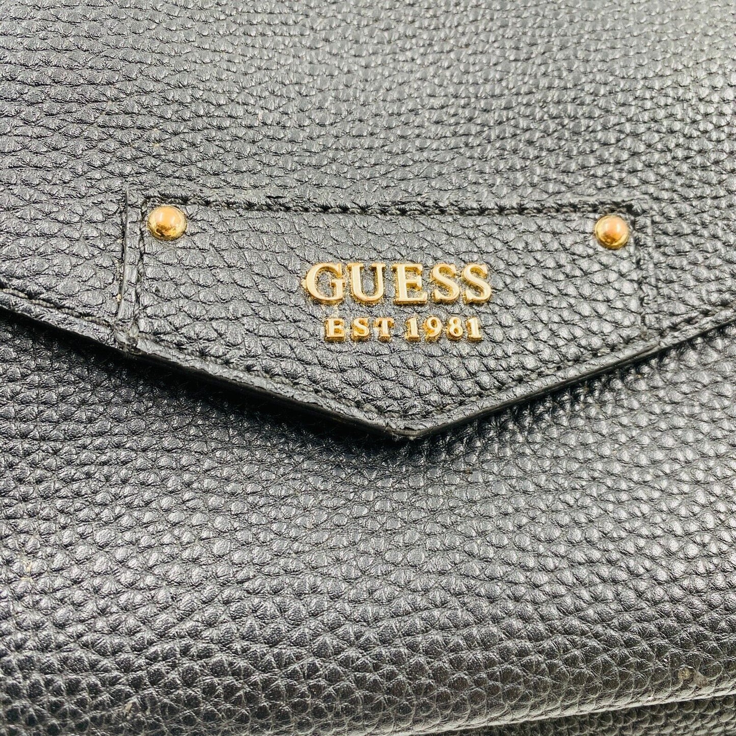 GUESS Women Black Eco Leather Crossbody Shoulder Bag