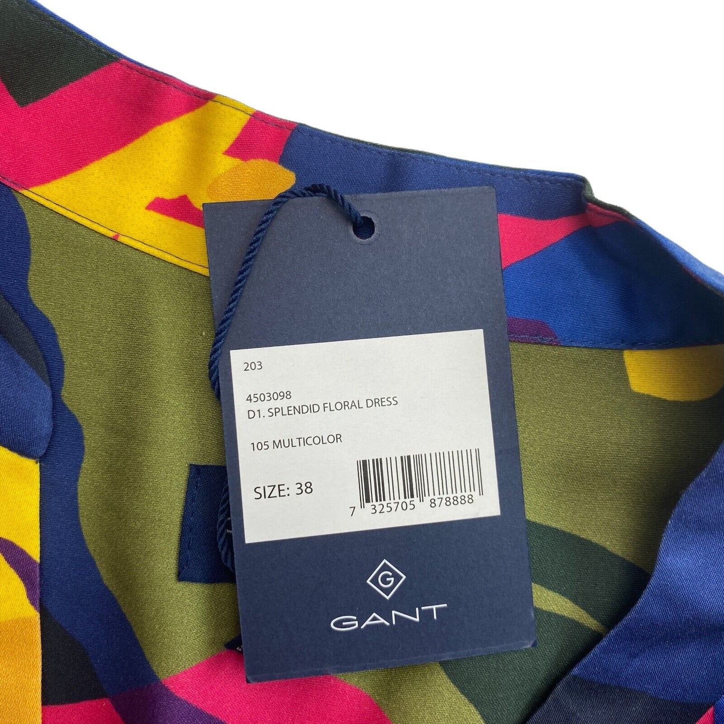 GANT Robe évasée à imprimé floral splendide multicolore EU 38 UK 10 US 8